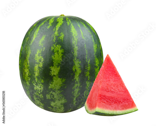 watermelon isolated on transparent png.