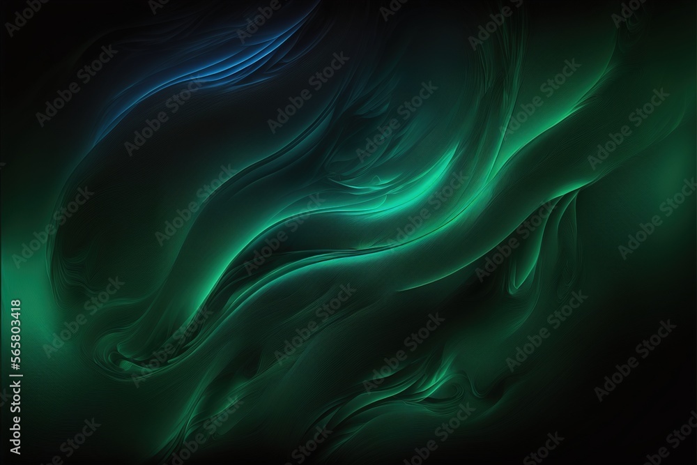 Obraz premium Black blue green abstract texture background. Color gradient. Dark matte elegant background with space for design. Canvas. Poster. Christmas. Generative AI