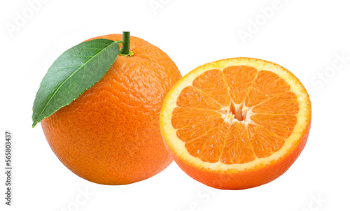 orange fruit isolated on transparent png.