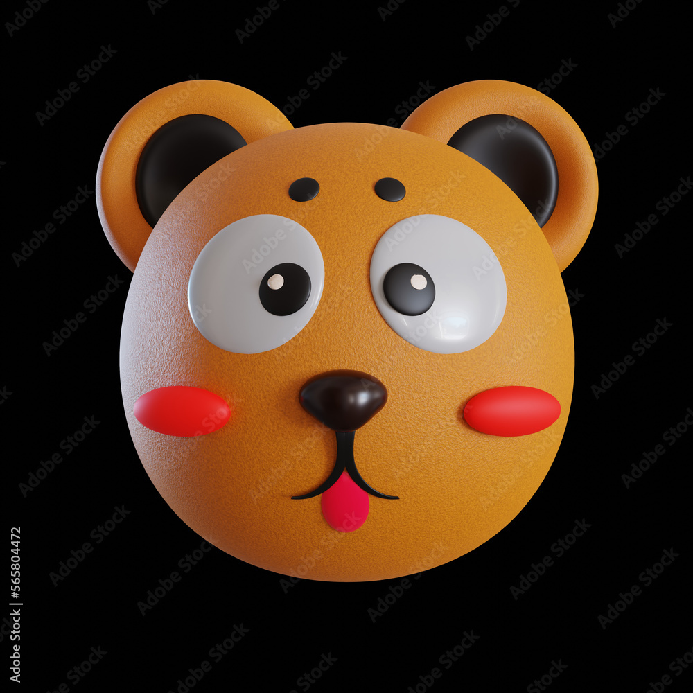Bear face isolated Bear face isolated