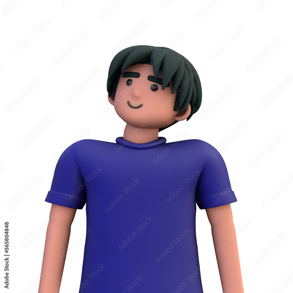 3D ILLUSTRATION RENDERING. PORTRAIT SMILLING MAN CUTE CARTOON CHARACTER YOUNG MALE MODEL STANDING ON ISOLATED WHITE BACKGROUND. MINIMAL SOCIAL MEDIA AVATAR PEOPLE PROFILE PICTURE DESIGN. 3D ILLUSTRATION RENDERING. PORTRAIT SMILLING MAN CUTE CARTOON CHARACTER YOUNG MALE MODEL STANDING ON ISOLATED WHITE BACKGROUND. MINIMAL SOCIAL MEDIA AVATAR PEOPLE PROFILE PICTURE DESIGN.