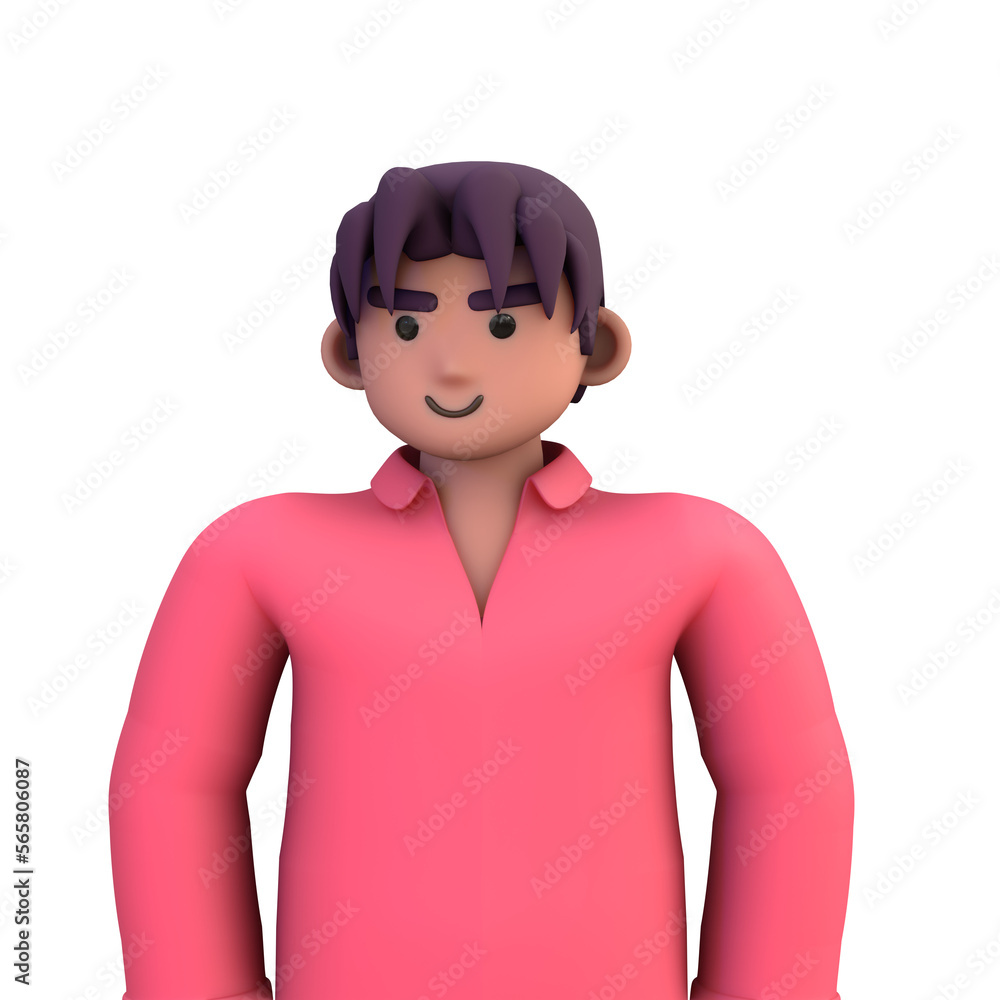 3D ILLUSTRATION RENDERING. PORTRAIT SMILLING MAN CUTE CARTOON CHARACTER YOUNG MALE MODEL STANDING ON ISOLATED WHITE BACKGROUND. MINIMAL SOCIAL MEDIA AVATAR PEOPLE PROFILE PICTURE DESIGN.
3D ILLUSTRATION RENDERING. PORTRAIT SMILLING MAN CUTE CARTOON CHARACTER YOUNG MALE MODEL STANDING ON ISOLATED WHITE BACKGROUND. MINIMAL SOCIAL MEDIA AVATAR PEOPLE PROFILE PICTURE DESIGN.