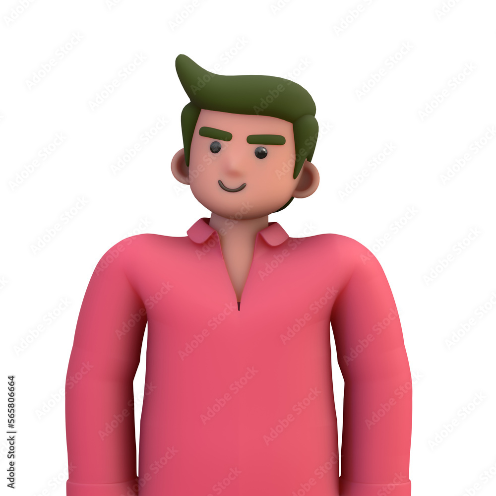 3D ILLUSTRATION RENDERING. PORTRAIT SMILLING MAN CUTE CARTOON CHARACTER YOUNG MALE MODEL STANDING ON ISOLATED WHITE BACKGROUND. MINIMAL SOCIAL MEDIA AVATAR PEOPLE PROFILE PICTURE DESIGN. 3D ILLUSTRATION RENDERING. PORTRAIT SMILLING MAN CUTE CARTOON CHARACTER YOUNG MALE MODEL STANDING ON ISOLATED WHITE BACKGROUND. MINIMAL SOCIAL MEDIA AVATAR PEOPLE PROFILE PICTURE DESIGN.