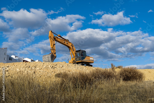 excavator working on the construction site