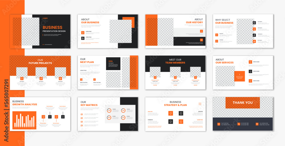Corporate template presentation design , business presentation ...