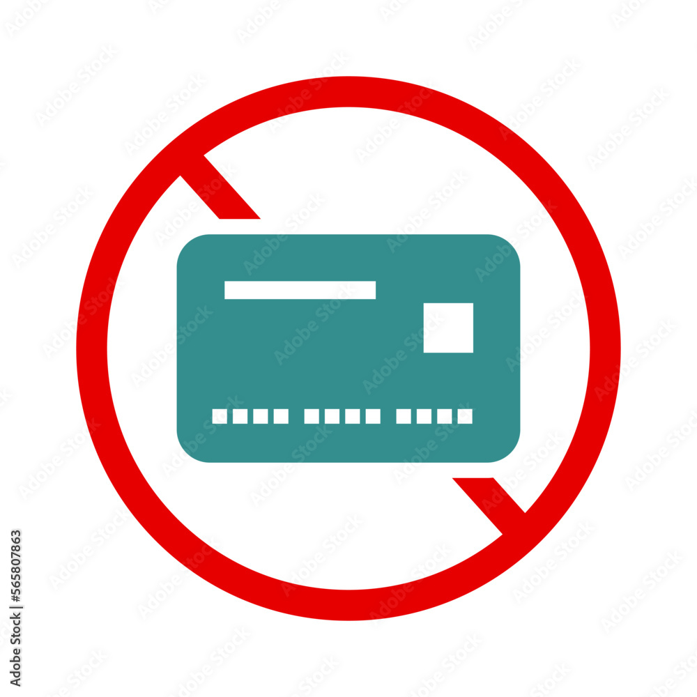 Credit card fraud icon. Credit card use prohibited. Vector. Credit card fraud icon. Credit card use prohibited. Vector.