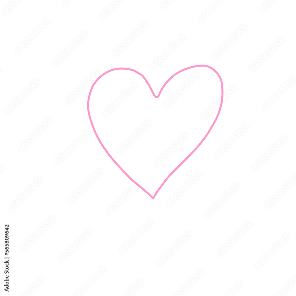 pink heart isolated