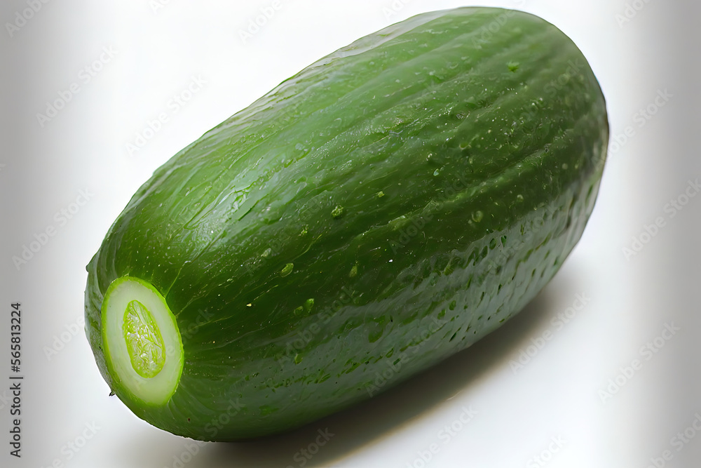 Vegetarian One natural Cucumbers with white background Vegetarian One natural Cucumbers with white background
