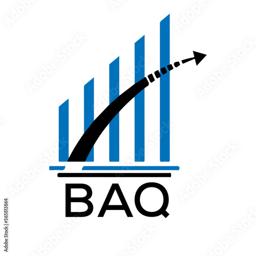 BAQ letter logo. BAQ blue image on white background. BAQ vector logo design for entrepreneur and business. BAQ best icon.
 photo