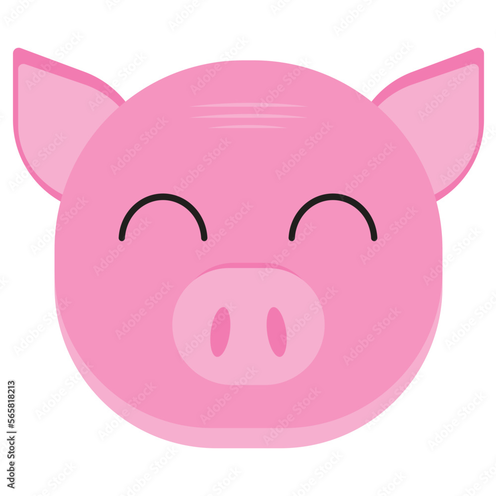 face pig happy illustration face pig happy illustration
