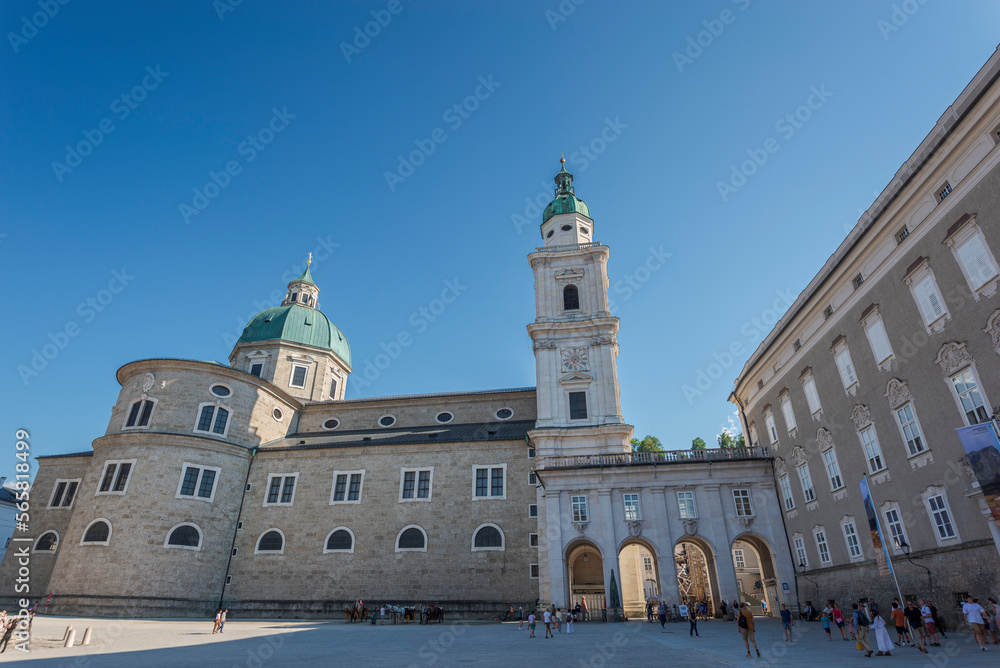 Salzburg Cathedral, Austria. It is the seventeenth-century Baroque cathedral, completely rebuilt in the seventeenth century.