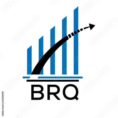 BRQ letter logo. BRQ blue image on white background. BRQ vector logo design for entrepreneur and business. BRQ best icon.
 photo