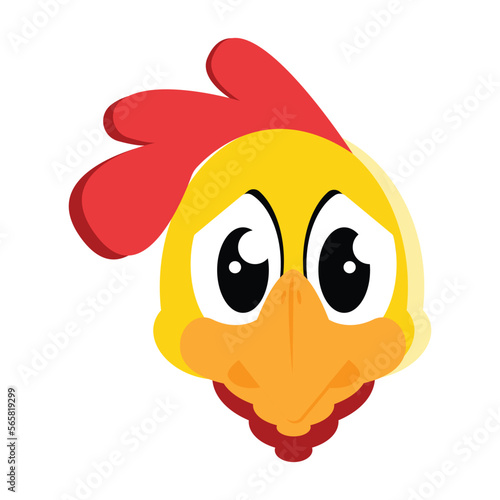 face sad chicken illustration