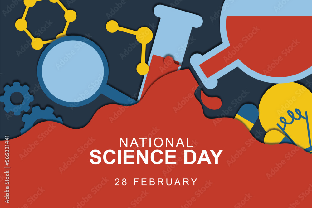 National Science Day background. National Science Day background.