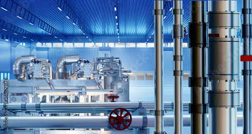 Fertilizer factory. Pipes i...