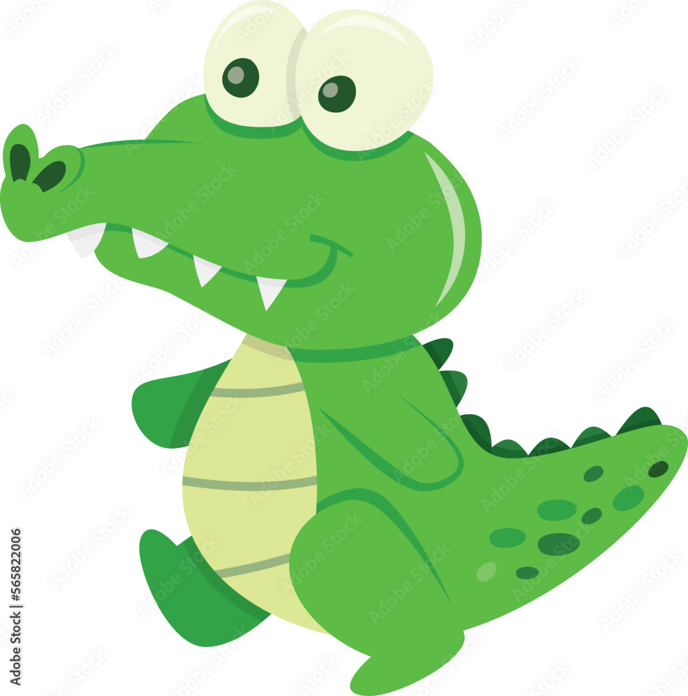 Fototapeta premium Cartoon Baby Crocodile