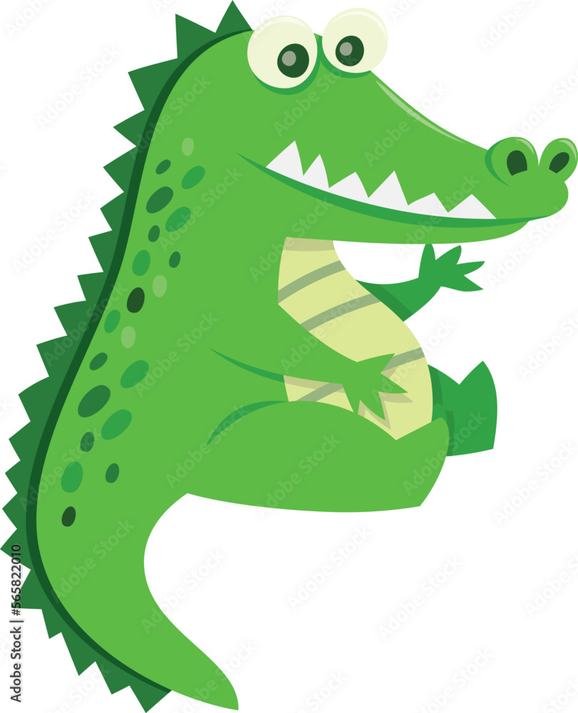Naklejka premium Cartoon Baby Crocodile