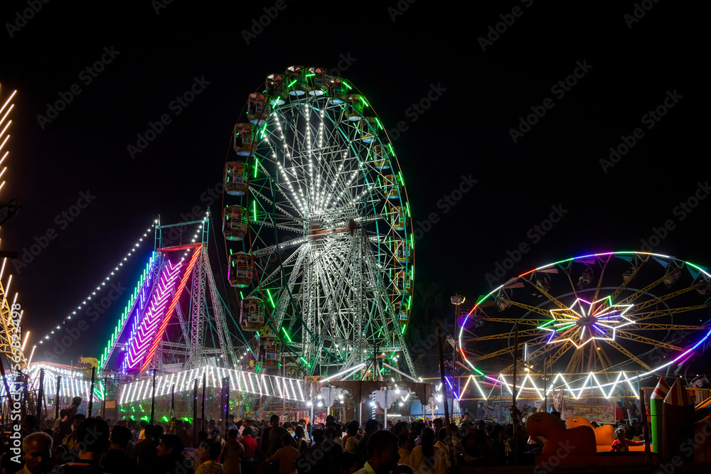 Various rides during Fairs in India