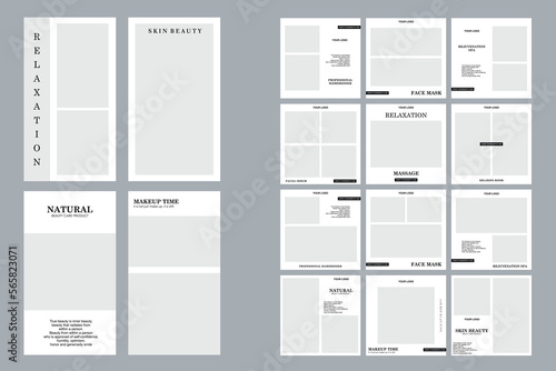 Social Media Template Skincare. Skincare Template. Business Template. Digital Marketing Template. Instagram Template. Minimalist Template. White Template
