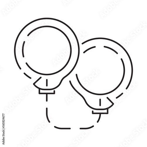 Police line icon. Law and Judgement line icons. Justice, Court of law and Government vector linear icon