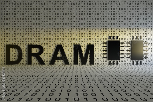 DRAM concept text sunlight 3D illustration