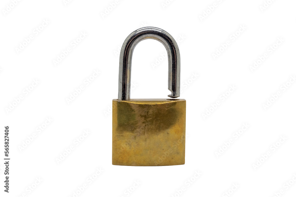 Close up image of a padlock isolated . Close up image of a padlock isolated .