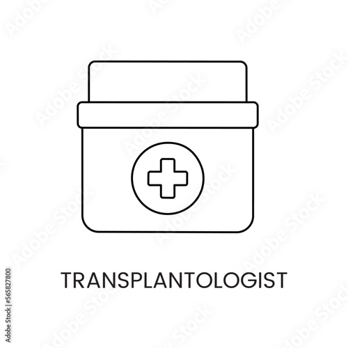 Transplantologist line icon in vector, illustration of medical profession.