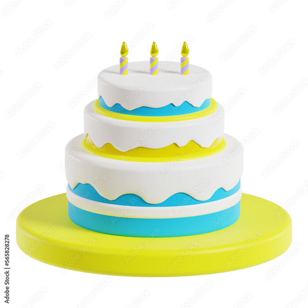 Foto 3d birthday cake icon