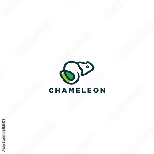 Chameleon logo vector icon design template