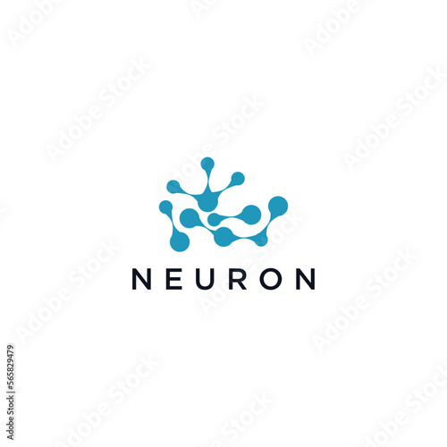 Neuron logo design icon template