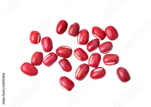 Azuki Bean or Red Bean Seeds Top View on transparent png