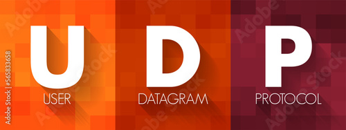 UDP - User Datagram Protocol is one of the core members of the Internet protocol suite, acronym text concept background