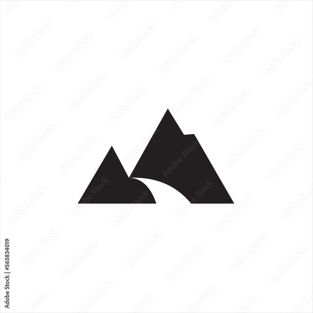 Mountain line elements in a simple and modern style , can be used in various media easily. Mountain line elements in a simple and modern style , can be used in various media easily.