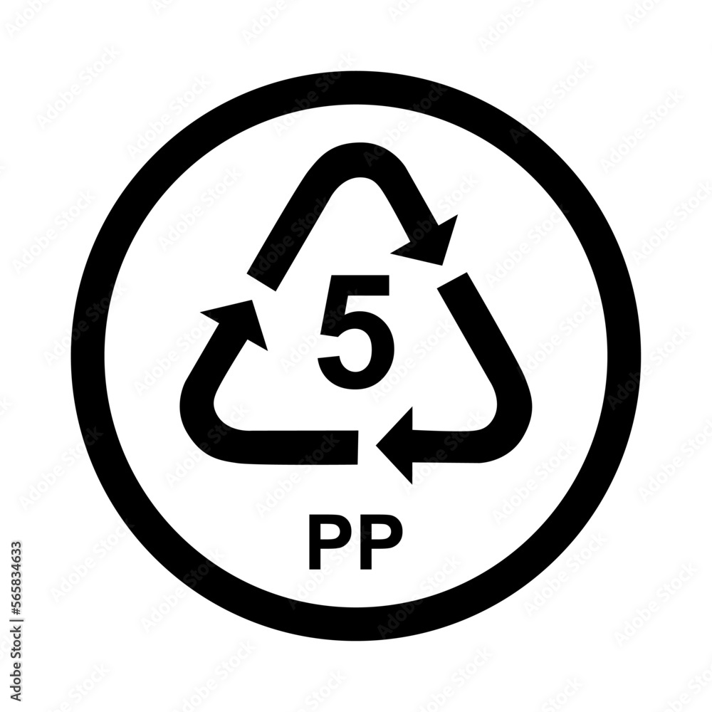 Plastic symbol, ecology recycling sign isolated on white background. Package waste icon Plastic symbol, ecology recycling sign isolated on white background. Package waste icon
