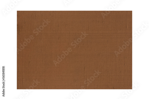 Brown cloth cover book on transparent background.