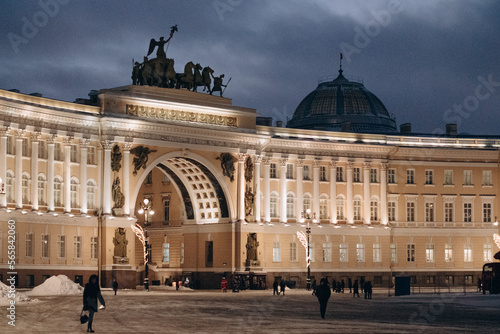 Palace Square and the Hermitage. ancient palaces.