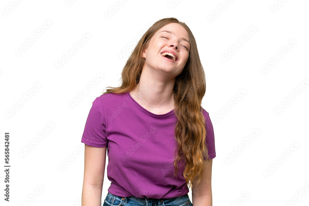 Young pretty woman over isolated background laughing Young pretty woman over isolated background laughing