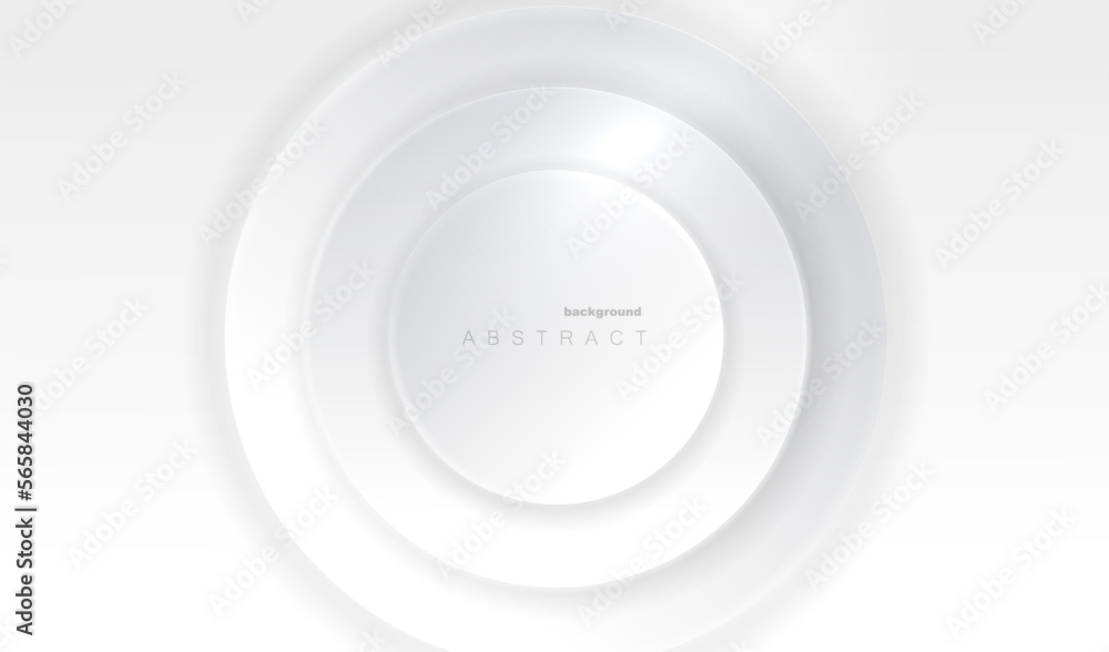 White futuristic circle round vector background. Gray glowing shiny ring light vector design. White futuristic circle round vector background. Gray glowing shiny ring light vector design.