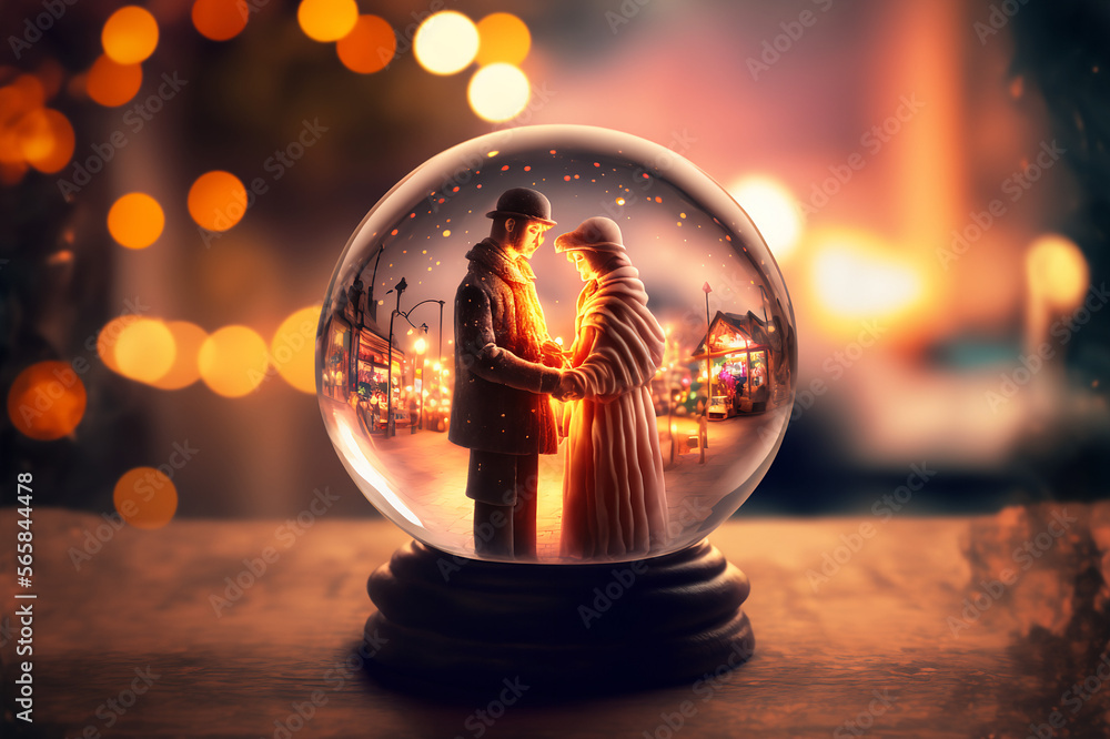 Crystal Ball First Date Couple - Generative AI