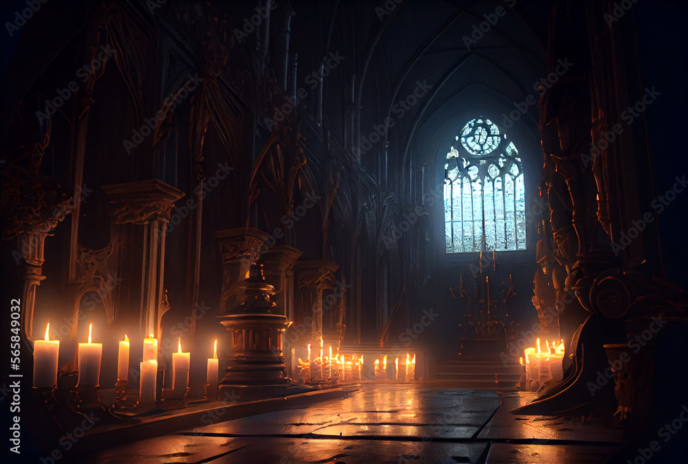 Church gothic interior Church gothic interior