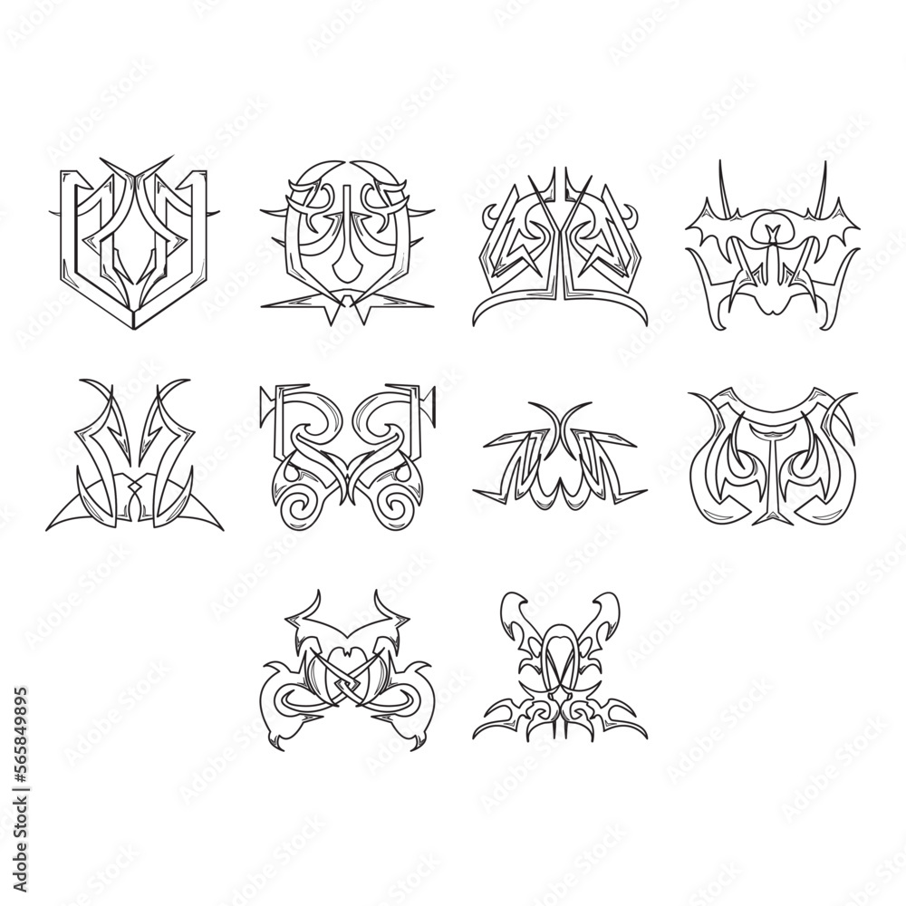 Obraz premium tribal icon set