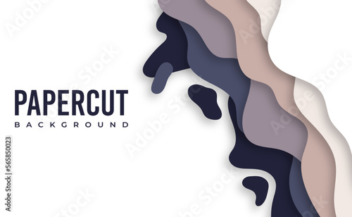 Modern minimal papercut background