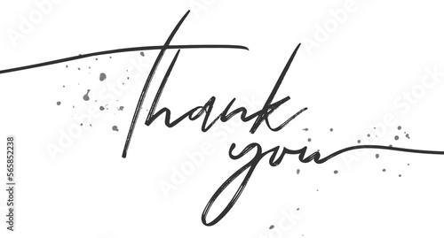 Thank you sign icon. Customer service symbol. vector thank you handwritten inscription. hand drawn lettering. Thank you calligraphy. Thank you card.