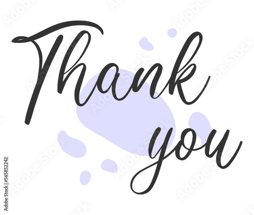 Thank you sign icon. Customer service symbol. vector thank you handwritten inscription. hand drawn lettering. Thank you calligraphy. Thank you card.