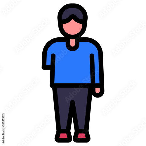 handicap man with amputee hand illustration