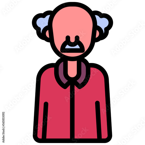 elderly man illustration