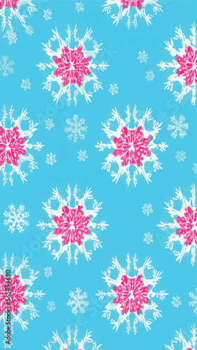 snowfall texture with snowflakes on multicolored backgrounds © Данил Шкадоревич