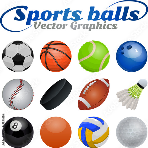 Sports Balls - Soccer basketball tennis bowling baseball hockey football badminton billiards table tennis volley ball and golf