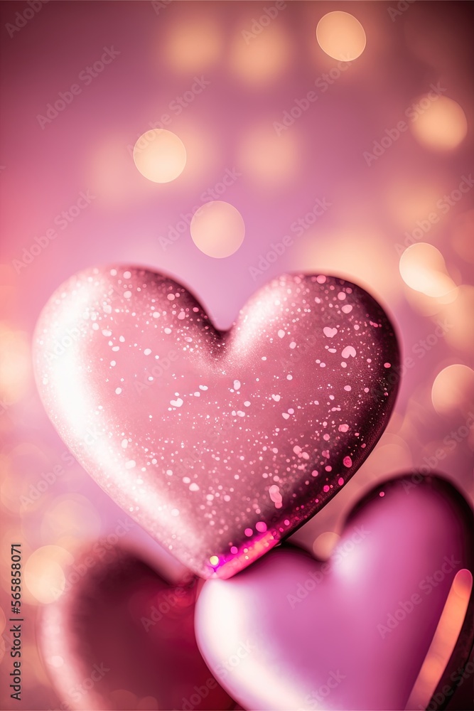 Amour et coeurs, fond d'écran de la Saint-Valentin, idéal pour les cartes postales.