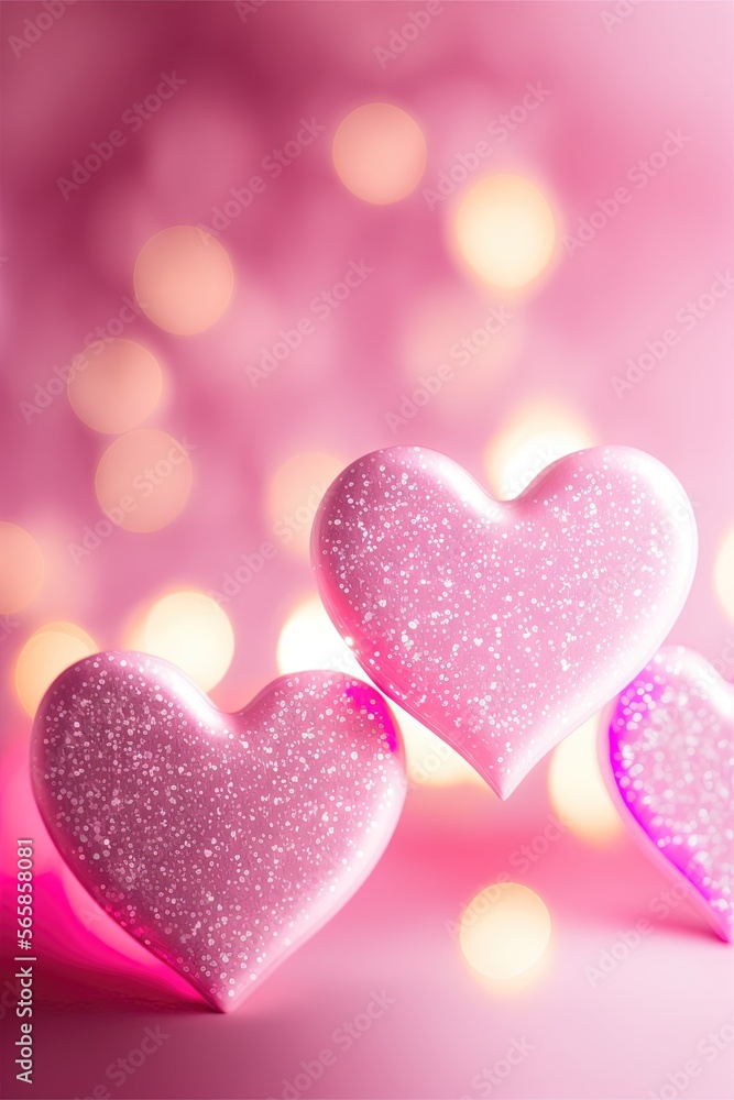 Amour et coeurs, fond d'écran de la Saint-Valentin, idéal pour les cartes postales.